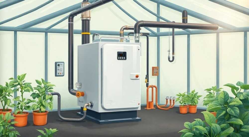 Отопление теплицы газовым котлом