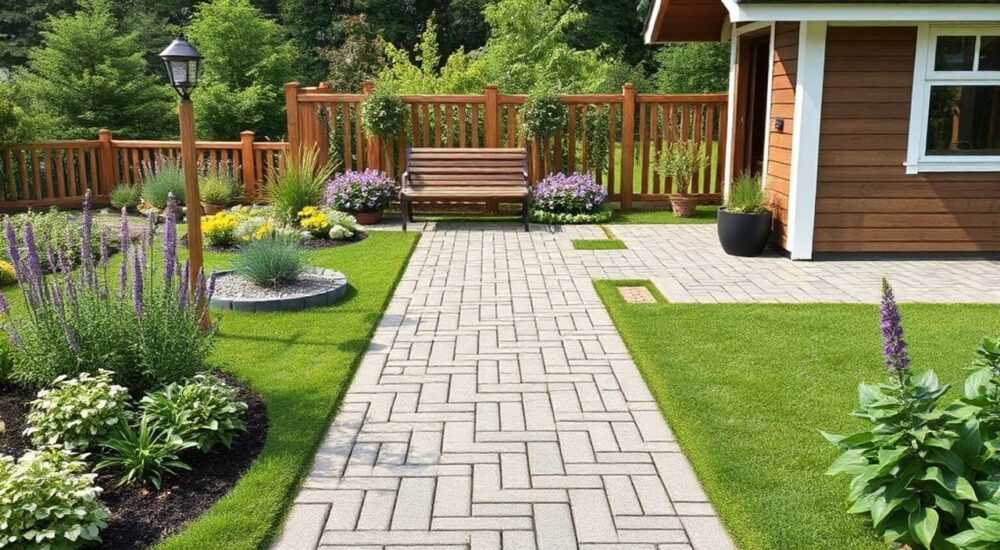 Пластиковая садовая плитка для дорожек на даче