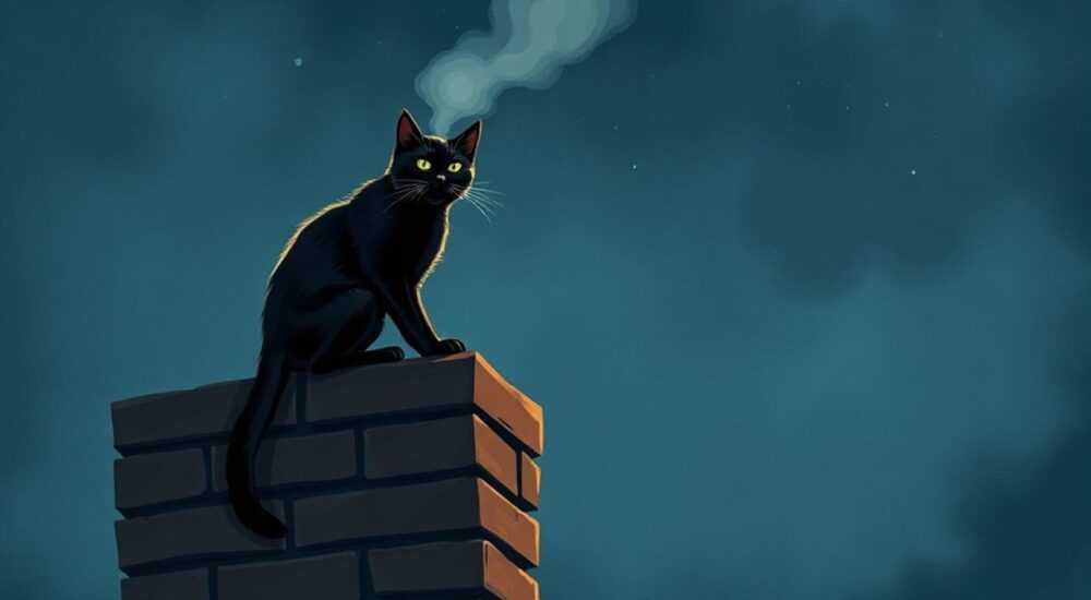 Почему ты черен кот лазил ночью в дымоход
