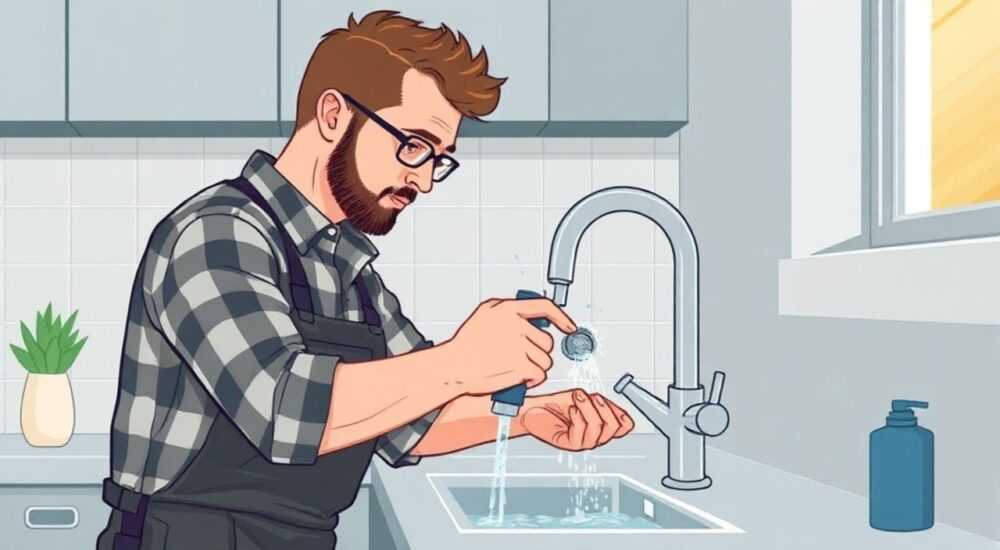 Потек гибкий смеситель на кухне как починить