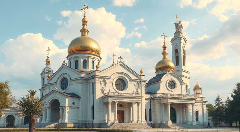 Православная церковь и католическая церковь архитектура