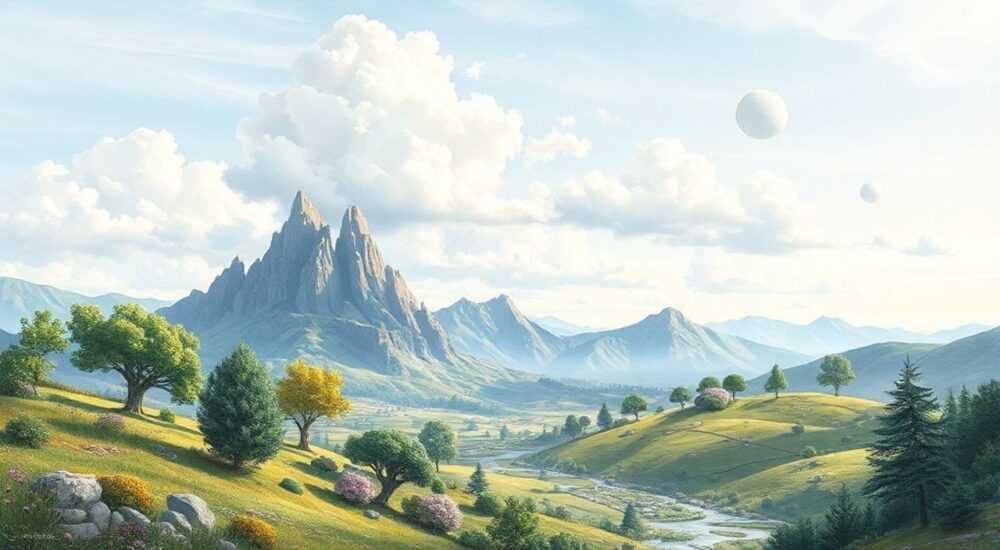 Рисунок искусственный ландшафт
