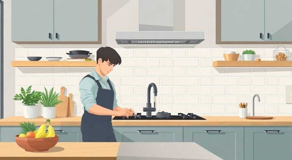 С чем должен сочетаться фартук из плитки на кухне