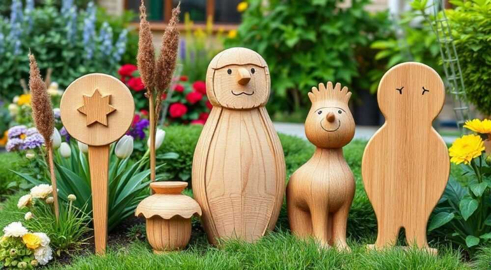 Садовые украшения из дерева