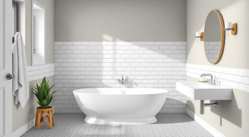 Санузел плитка и краска как разделить