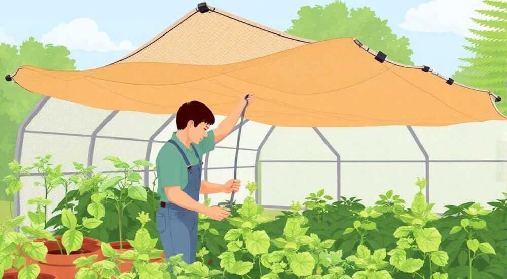 Сетка затеняющая для теплиц как закрепить
