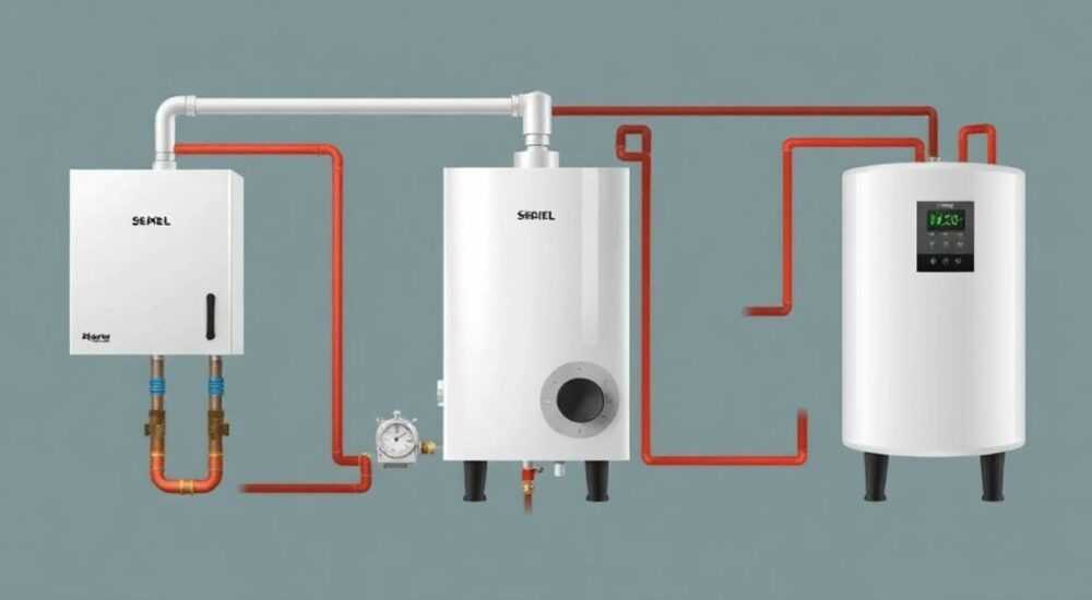 Схема подключения одноконтурного газового котла с бойлером косвенного нагрева и системы отопления