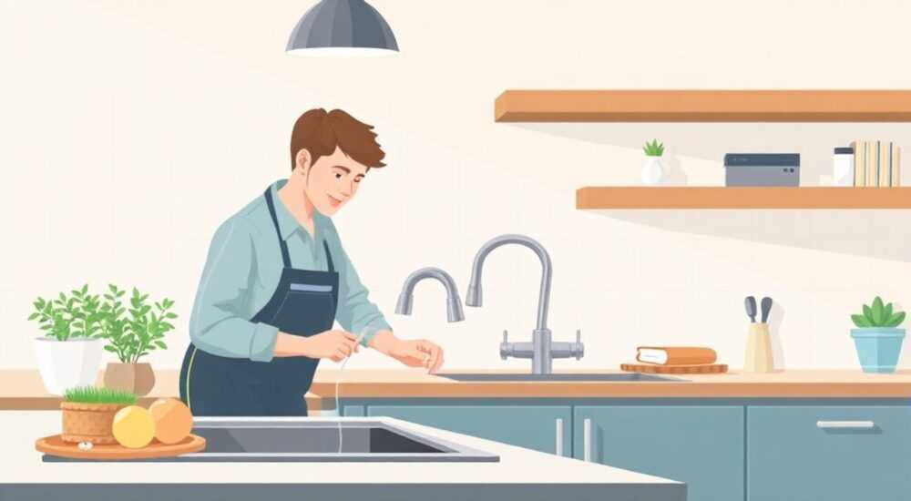 Сколько стоит работа по замене смесителя на кухне