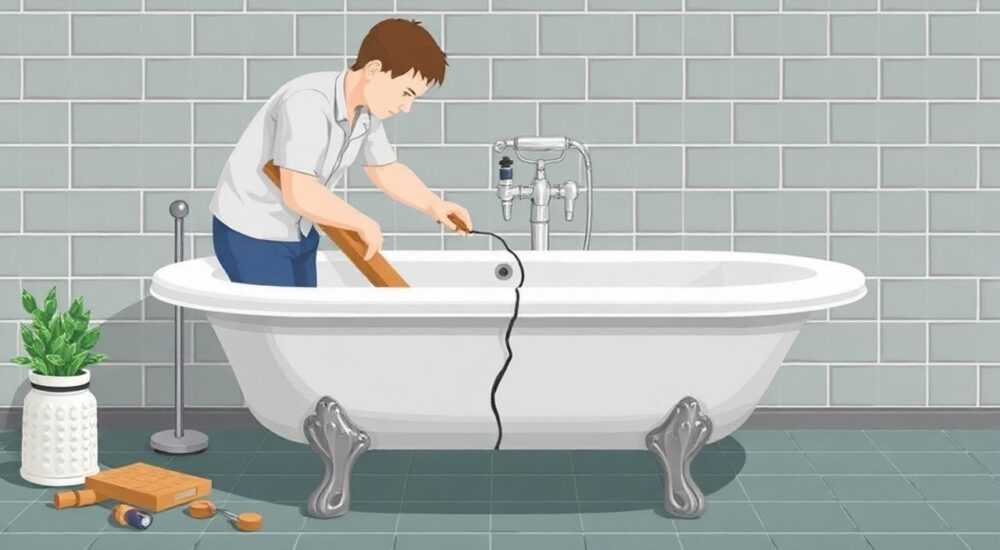 Трещина в чугунной ванне чем заделать