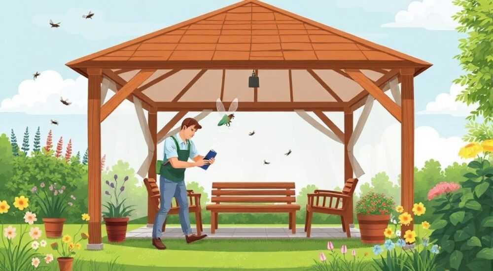 В беседке много мух как избавиться