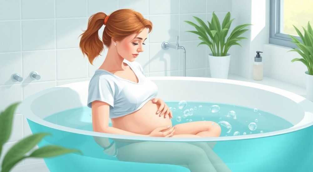 В какой воде можно купаться беременным в ванной