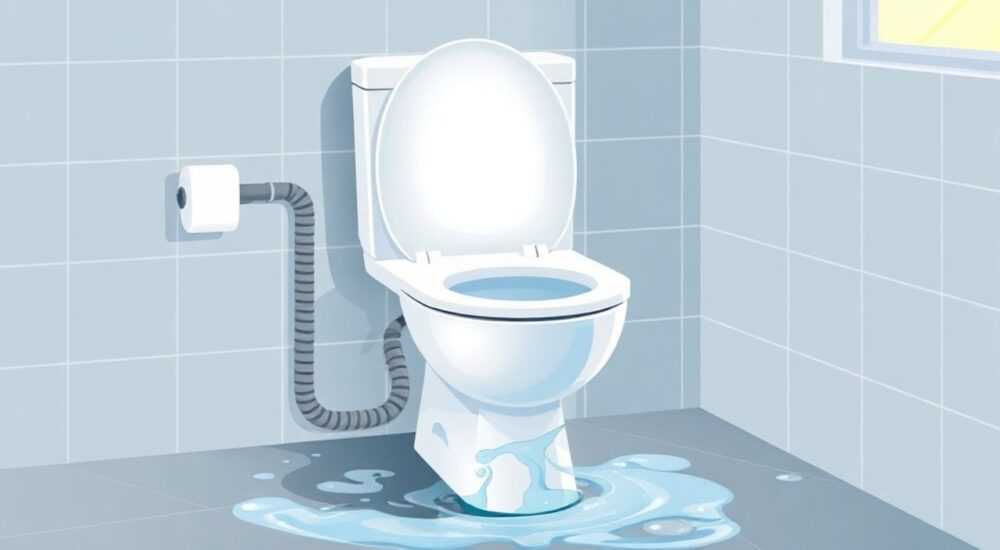 В унитазе течет вода после смыва