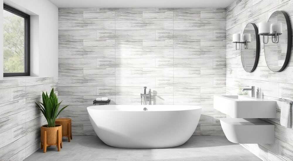 Вертикально или горизонтально класть плитку в ванной на стену как