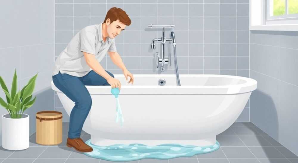 Вода не уходит в ванной что делать