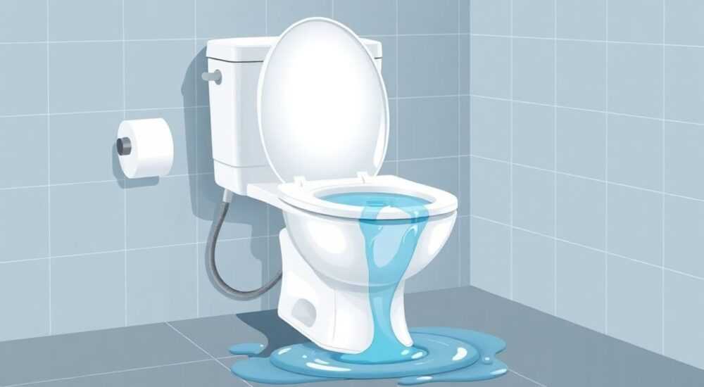Вода течет из унитаза