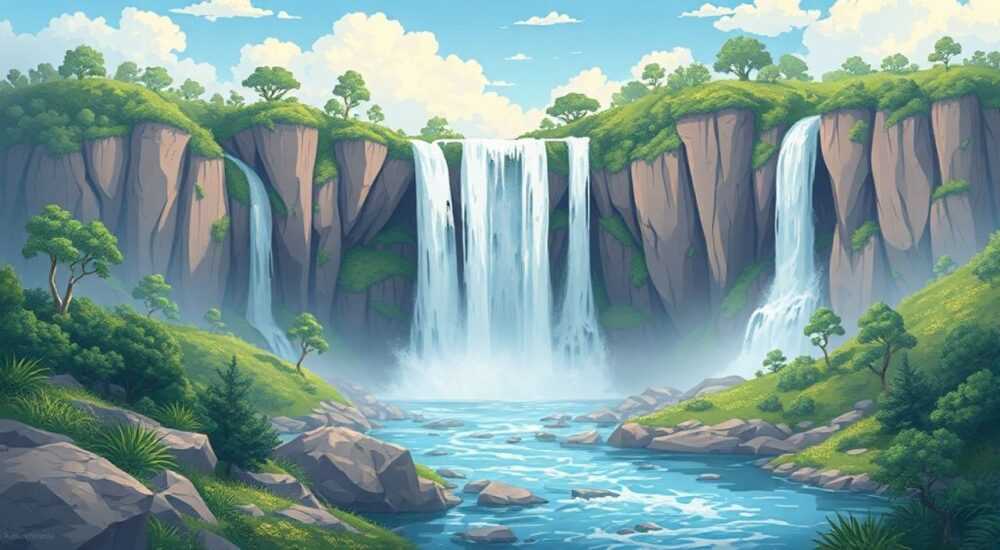 Водопад ландшафт