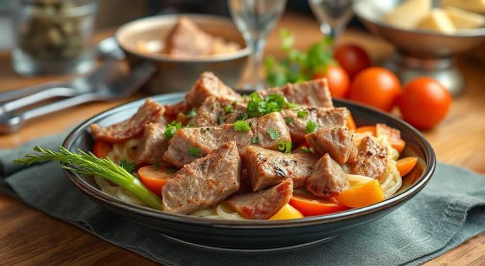 Блюдо из мяса и овощей в казане как называется