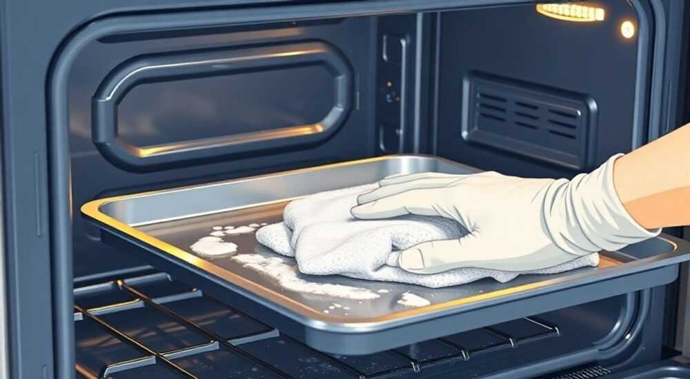 Чем очистить противень из духовки от жира и нагара