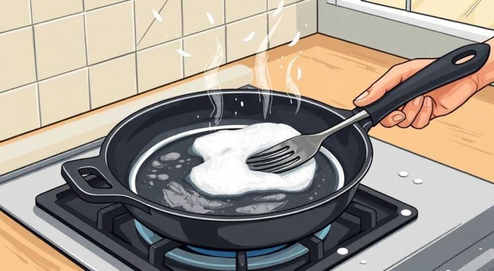 Чем отмыть чугунную сковороду от нагара в домашних