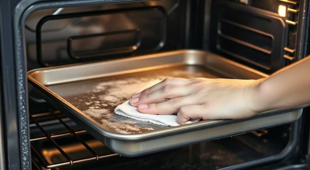 Чем отмыть противень из духовки от нагара