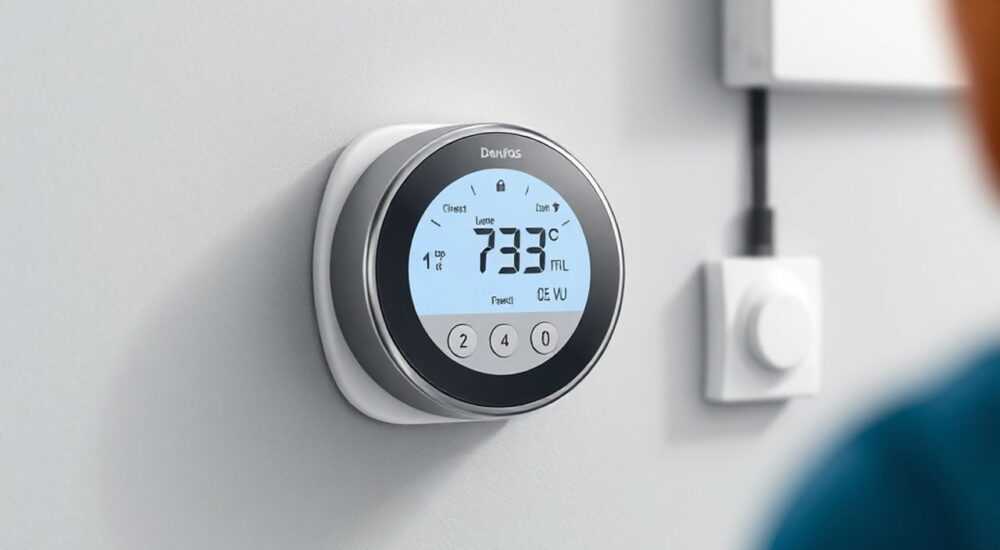 Danfoss установка терморегулятора