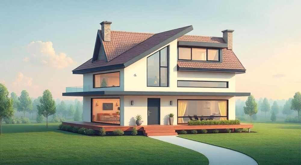 Дом в стиле хай тек с плоской крышей