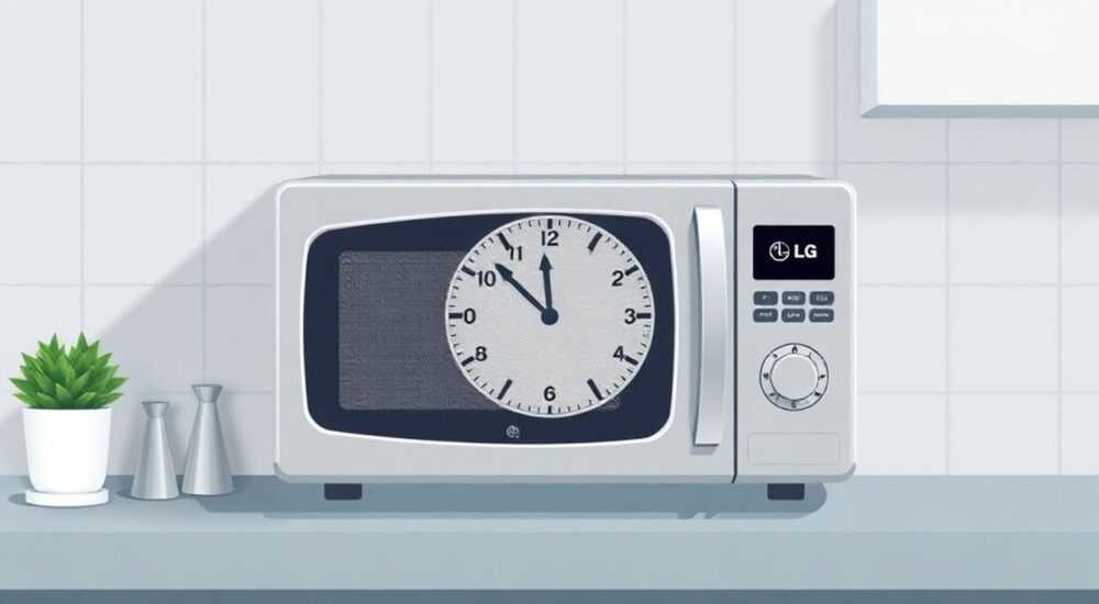 Как на микроволновке lg выставить часы