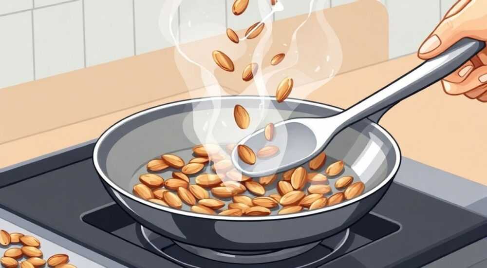 Как обжаривать миндаль на сковороде