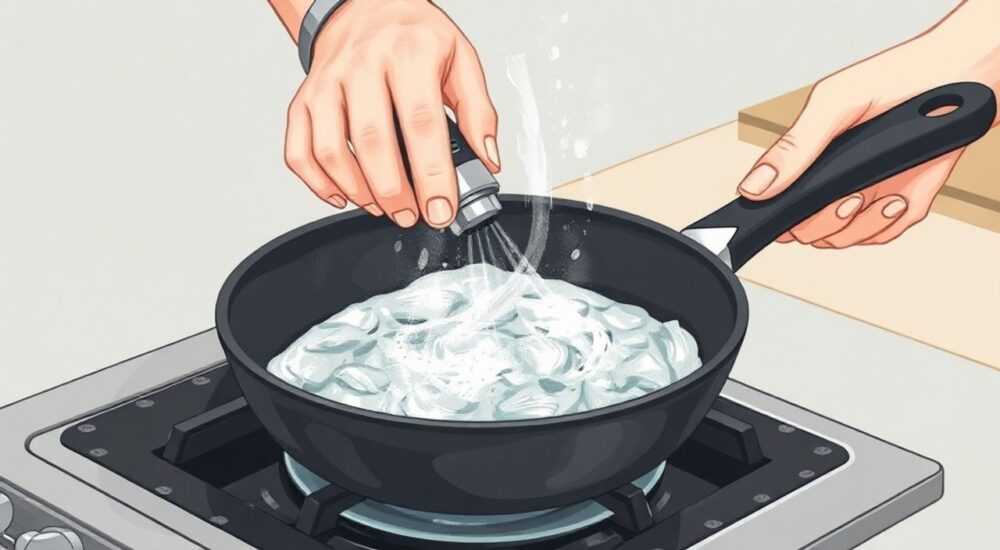 Как очистить черную сковороду