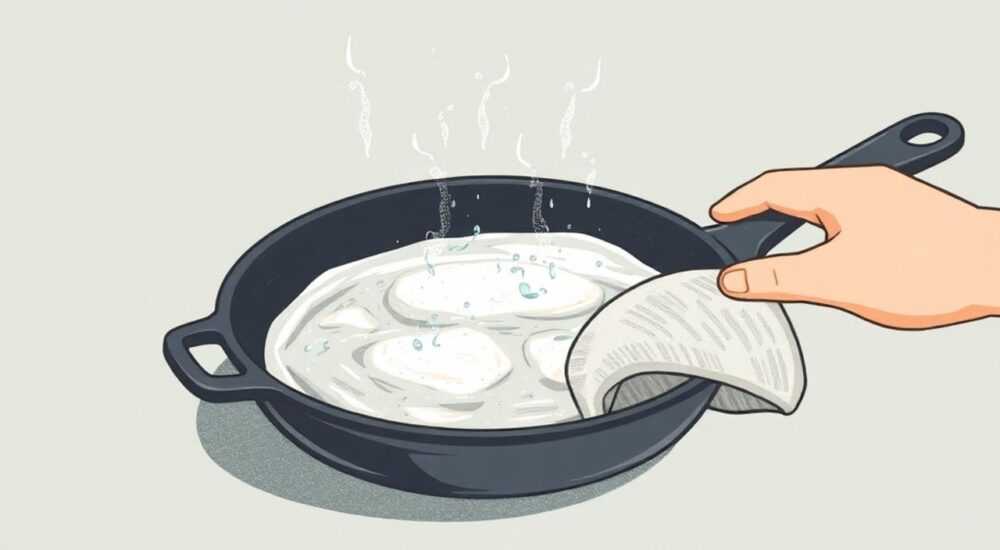 Как очистить сковороду чугунную