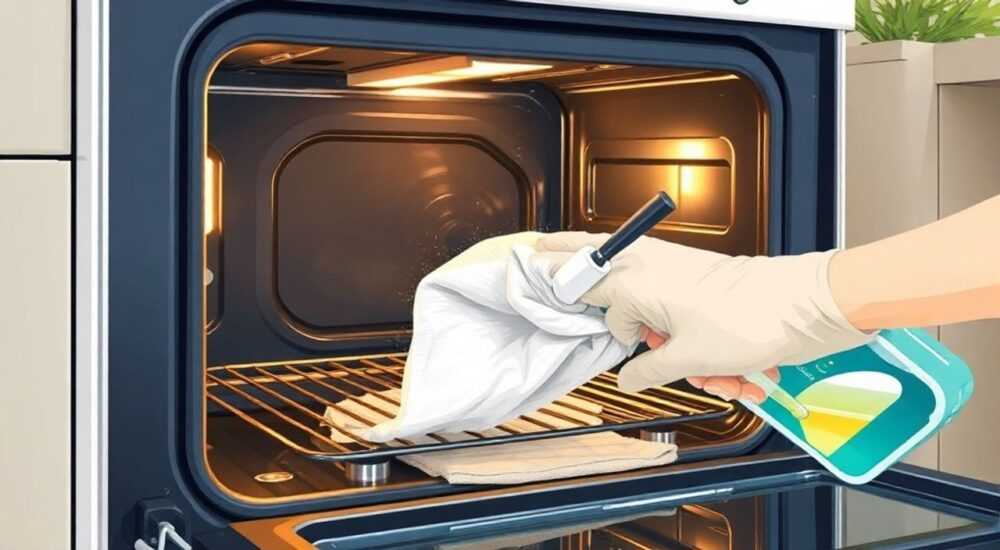 Как отмыть электродуховку от жира внутри в домашних
