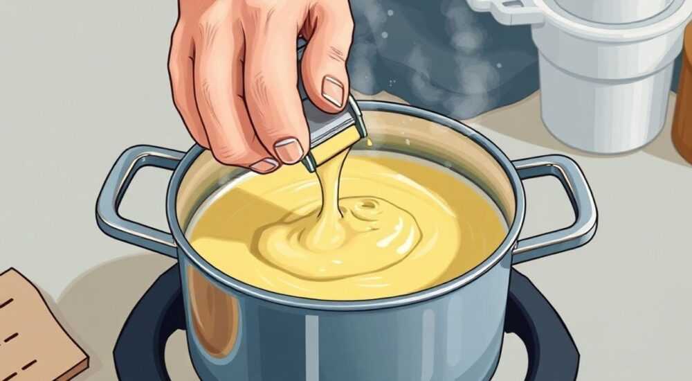 Как отмыть кастрюлю от воска