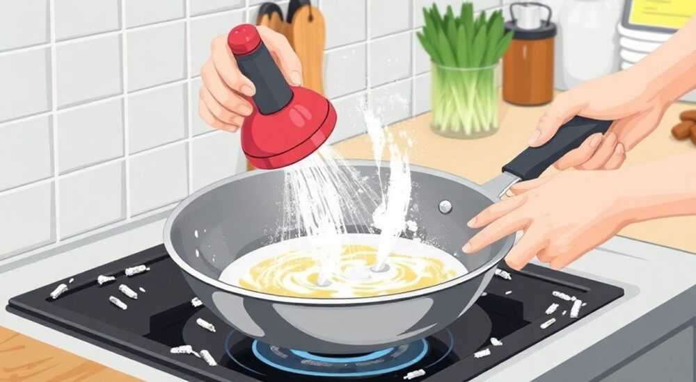 Как отмыть сковороду от нагара и жира в домашних
