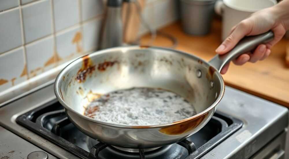 Как отмыть старую сковороду от нагара в домашних
