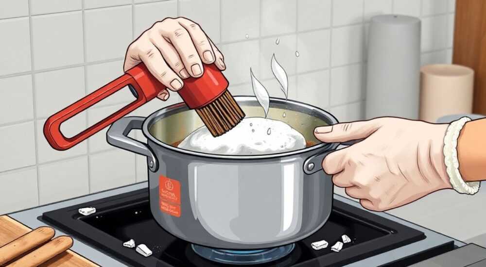 Как оттереть пригоревшую кастрюлю внутри