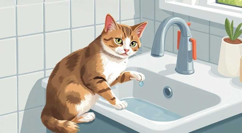 Как отучить кота ходить в раковину
