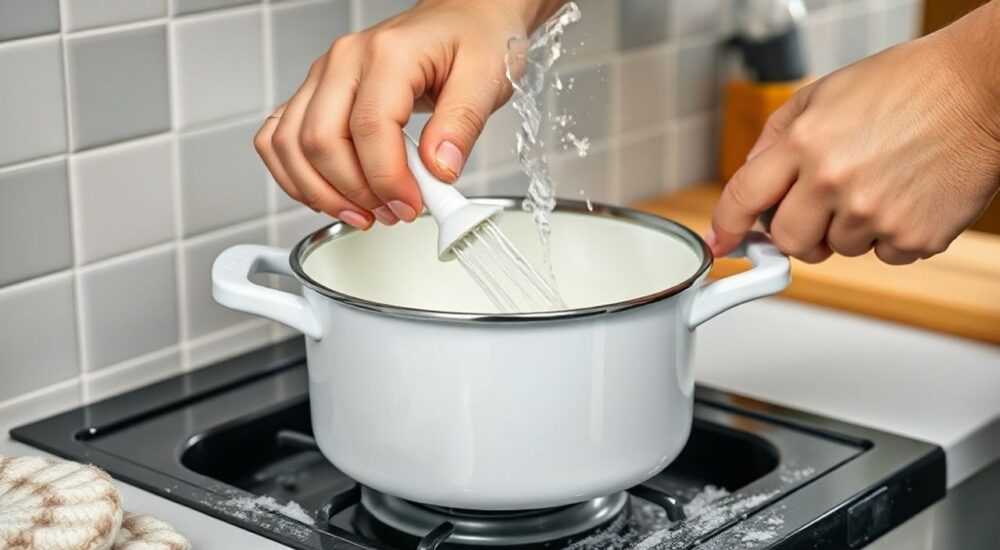 Как почистить эмалированную кастрюлю от накипи