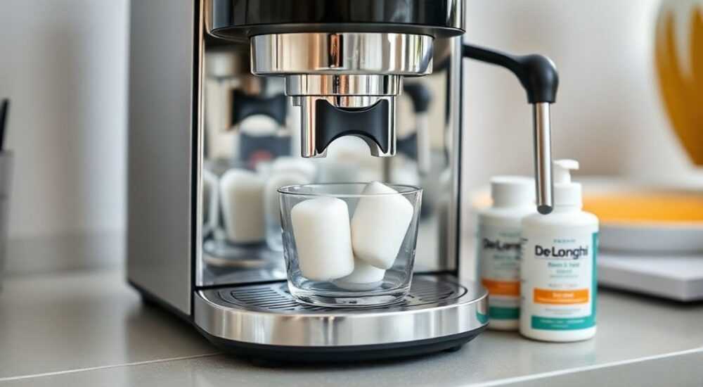 Как почистить кофемашину delonghi от кофейных масел таблеткой