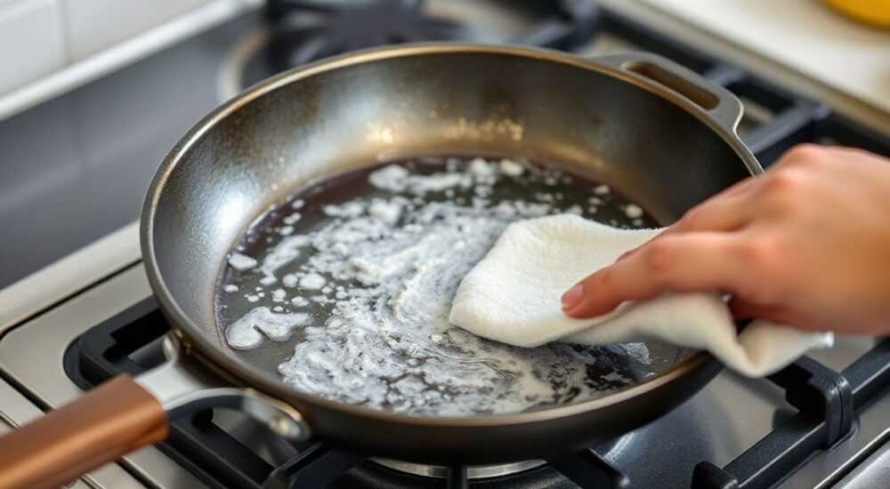 Как почистить сковороду чтобы не прилипала пища