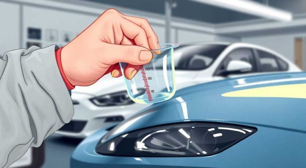 Как пользоваться мерным стаканом для покраски автомобиля