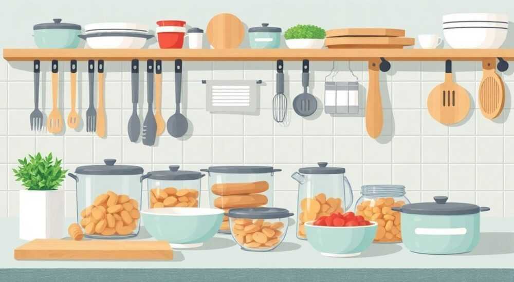 Как разместить посуду на кухне