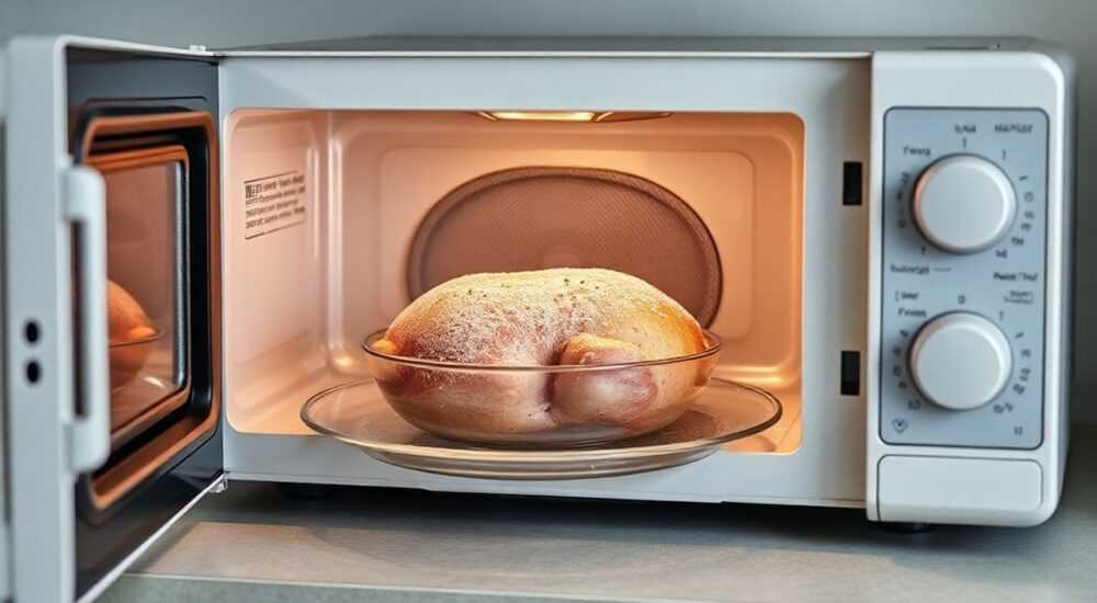 Как размораживать в микроволновке midea