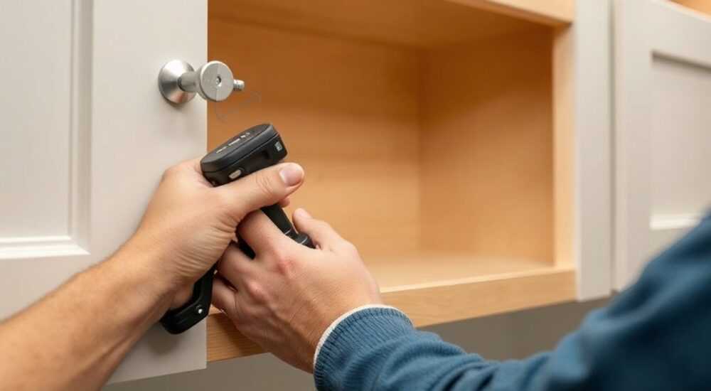 Как снять газлифт с кухонного шкафа дверцы