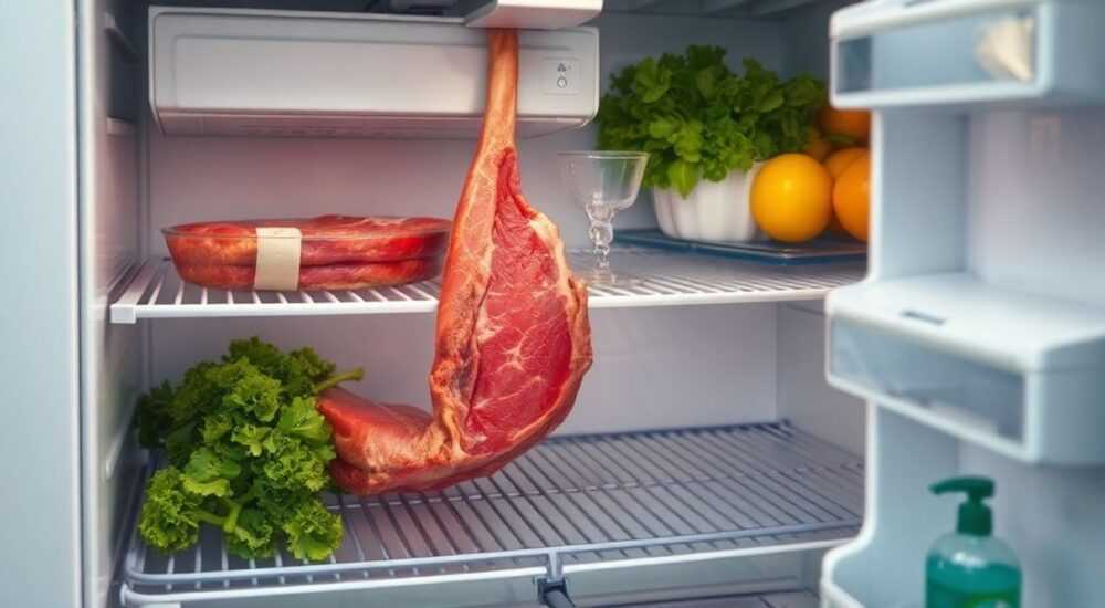 Как удалить запах протухшего мяса из холодильника