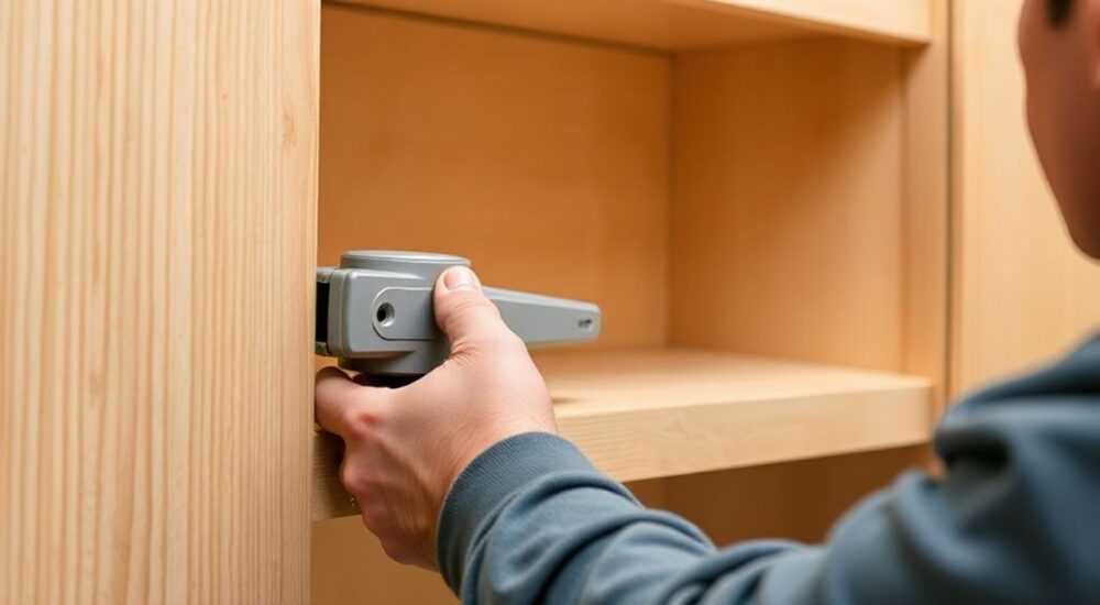 Как установить доводчик на кухонный шкаф правильно