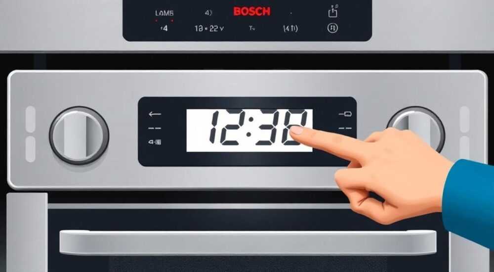 Как установить время на духовом шкафу bosch после отключения электричества