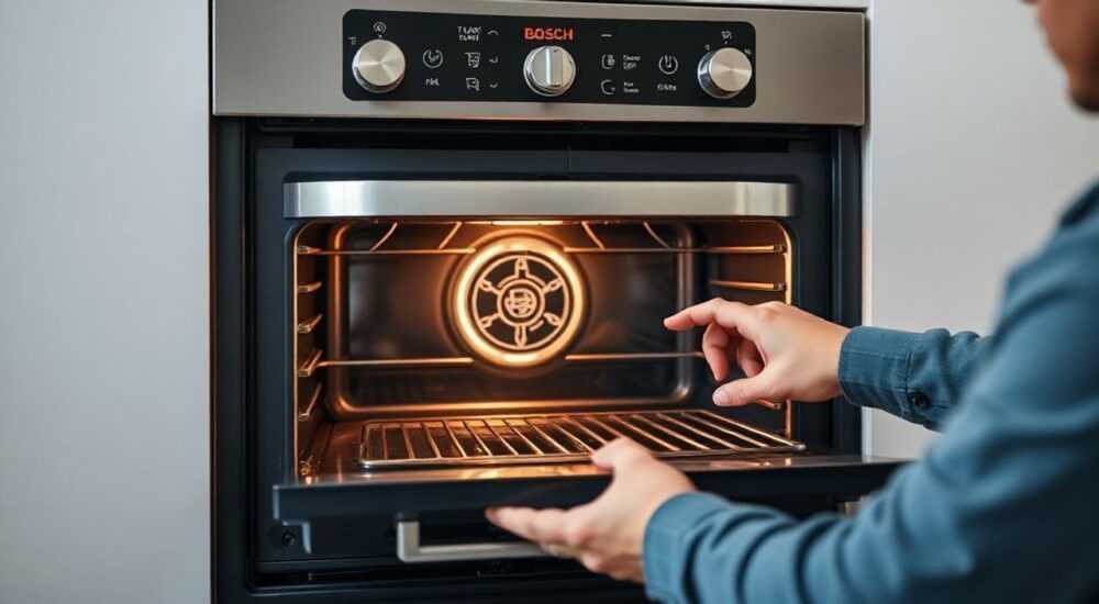Как включить духовой шкаф bosch