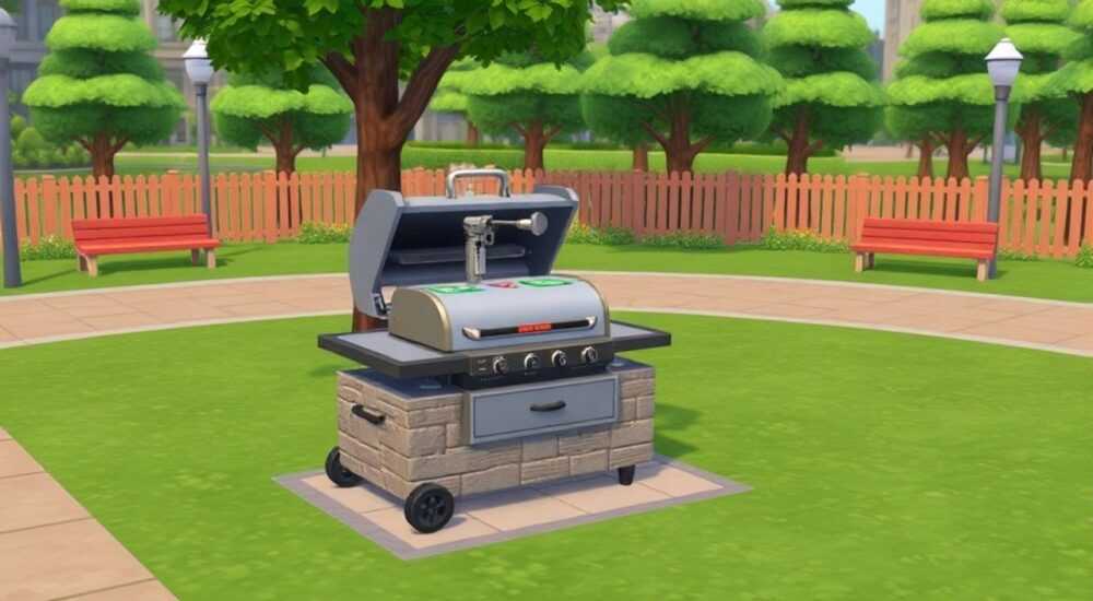 Как воспользоваться грилем в парке в sims freeplay