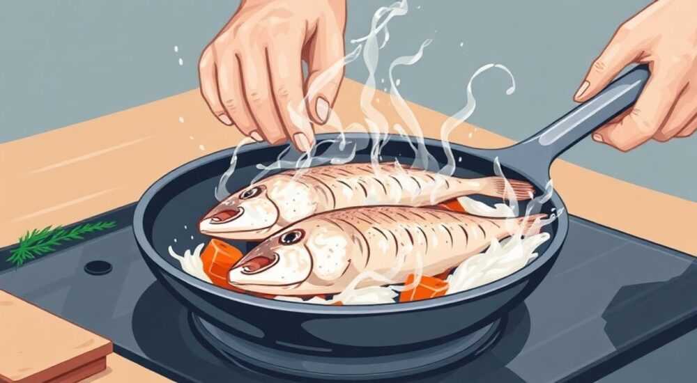 Как запечь рыбу на сковороде