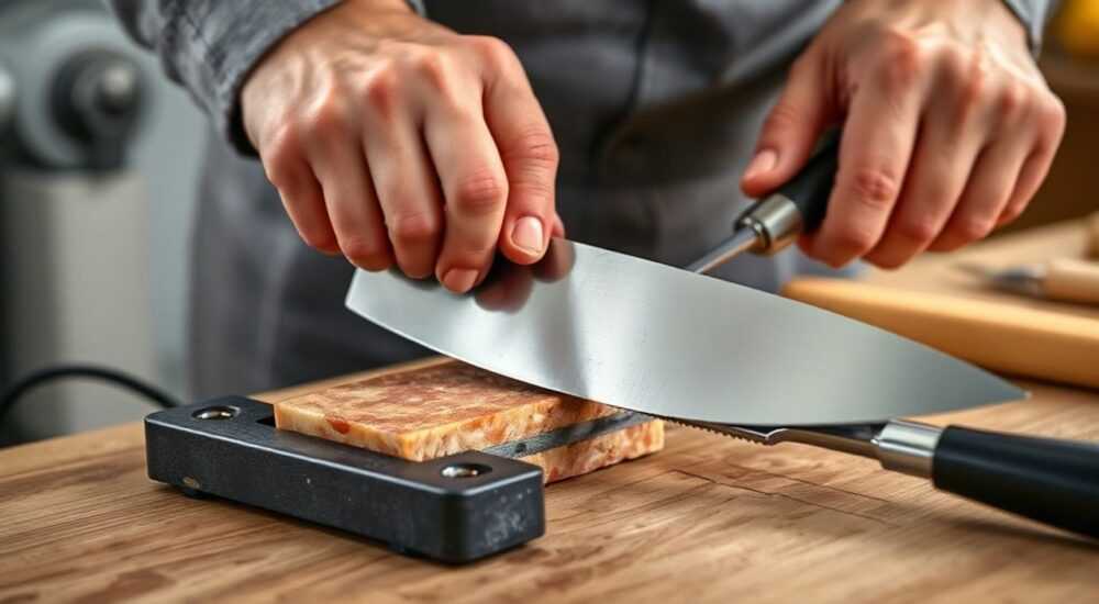 Какой угол заточки для кухонных ножей
